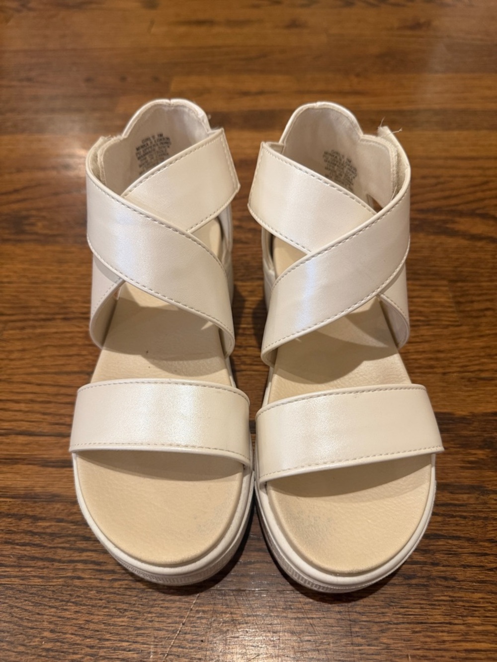 Mia Sandal Minka II Girls Cream Platform Sandals sz 1